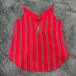 Express Red Sleeveless Fitted Camisole